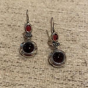Garnet dangle earrings